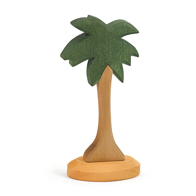 Ostheimer Palm Tree (1) with Support - wood, natural Wooden Figures for open-ended play - Title: Default Title