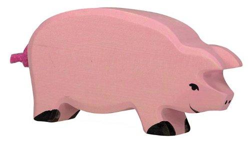 Holztiger Pig Toy Figure - wood Wooden Figures for open-ended play - Title: Default Title