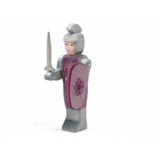 Ostheimer Knight Figurine Standing Red - wood, natural Wooden Figures for open-ended play - Title: Default Title