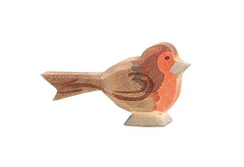 Ostheimer Wooden Red Robin Redbreast - wood, natural Wooden Figures for open-ended play - Title: Default Title