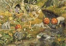 Elsa Beskow Children of the Forest Frame Puzzle (Tomtebarnen) - blueottertoys-HM373