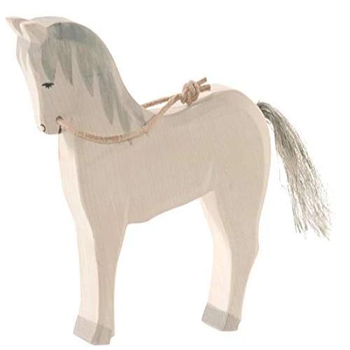 Ostheimer Wooden Horse,  White - wood, natural Wooden Figures for open-ended play - Title: Default Title