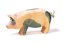 Ostheimer Spotted Pig, Head High - wood, natural Wooden Figures for open-ended play - Title: Default Title