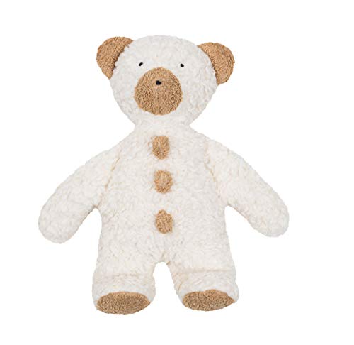 Organic Cotton Teddy Bear with Sheep's Wool 11" - cotton, wool, natural Stuffed Animals for open-ended play - Title: Defau...