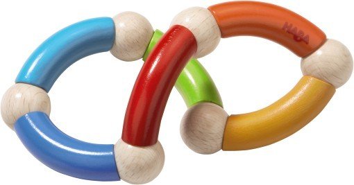 Haba Color Snake Rattle Clutching Toy - wood Baby Toys for open-ended play - Title: Default Title