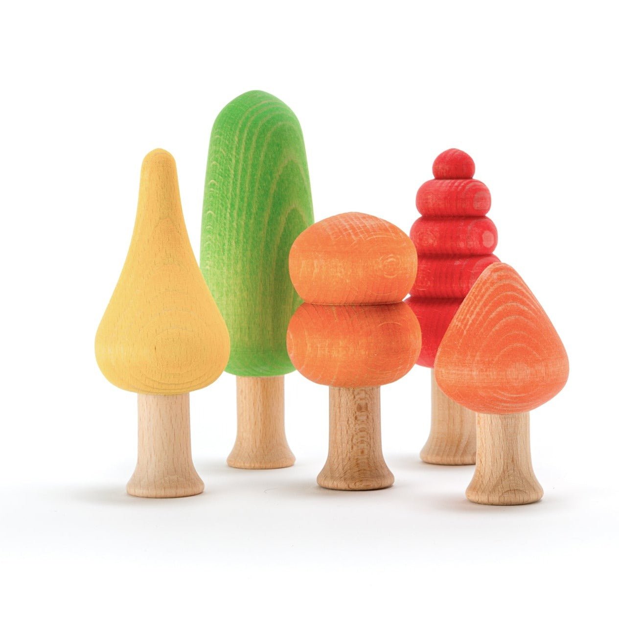 Ocamora - "Bosque Calido" Trees (Warm) 5 Pcs - wood Blocks for open-ended play - Title: Default Title