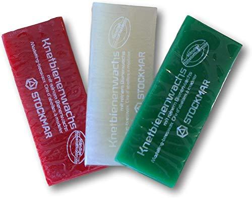 Bundle - Modeling Beeswax - 3 Piece Assortment (Red, Green, Ivory) - natural, beeswax Art and Crafts for open-ended play -...