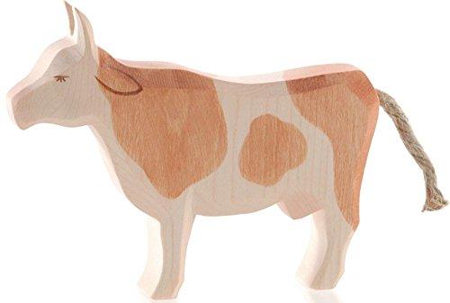 Ostheimer Cow Standing Brown - wood, natural Wooden Figures for open-ended play - Title: Default Title