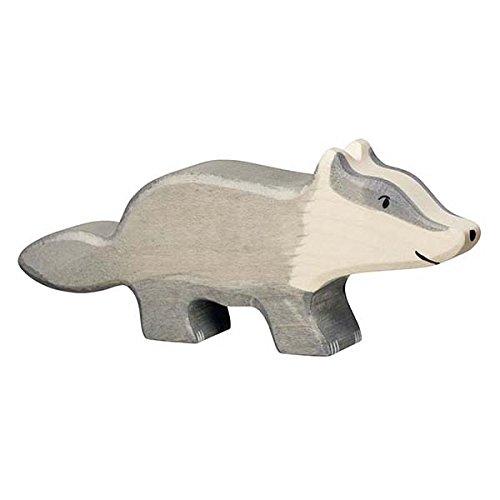 Holztiger Badger Toy Figure - wood Wooden Figures for open-ended play - Title: Default Title