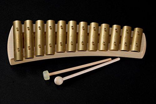 Auris 12 Note Diatonic Curved Body Glockenspiel (KDB-12) - wood, rubber Percussion Instruments for open-ended play - Title...