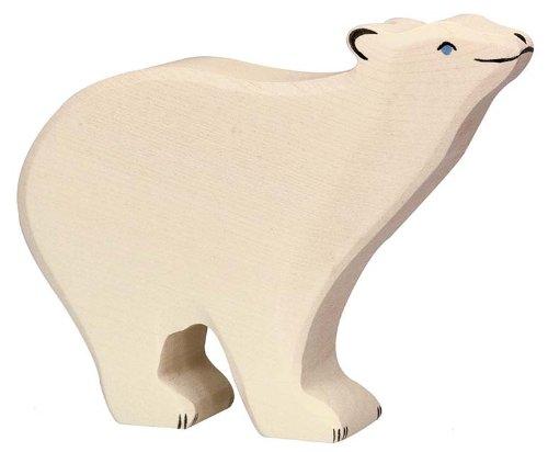 Holztiger Polar Bear Toy Figure - wood Wooden Figures for open-ended play - Title: Default Title