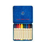 Stockmar Beeswax Stick Crayons in Storage Tin, Set of 8 Colors, Waldorf Assortment Stockmar