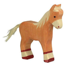 Holztiger Standing Palomino Foal - wood Wooden Figures for open-ended play - Title: Default Title