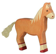 Holztiger Horse Standing Toy Figure, Light Brown - wood Wooden Figures for open-ended play - Title: Default Title