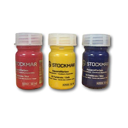 Stockmar Watercolor Paint Set, Three Primary Colors Stockmar