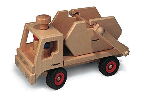 Fagus Fagus Wooden Skip Dump Truck - Made in Germany - blueottertoys-FA10.44