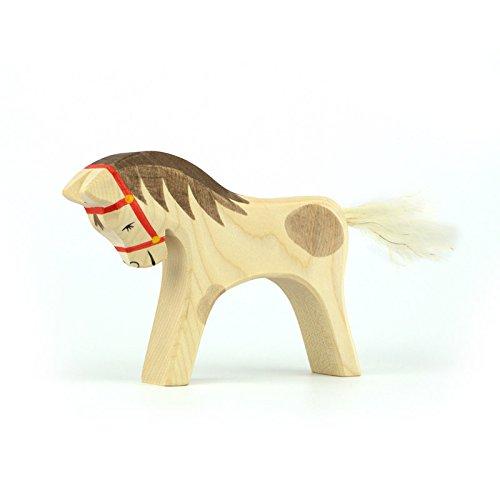 Horse with Bridle (Ostheimer) - wood, natural Wooden Figures for open-ended play - Title: Default Title