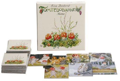 Elsa Beskow "Tomtebobarnen" or Children of the Forest Memory Game (32 cards - 16 Sets) for 2-6 Players - wood Games for op...