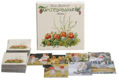 Elsa Beskow "Tomtebobarnen" or Children of the Forest Memory Game (32 cards - 16 Sets) for 2-6 Players - wood Games for op...