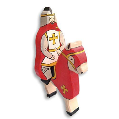 Holztiger Wooden Tournament Knight and Horse Set RED - wood Wooden Figures for open-ended play - Title: Default Title