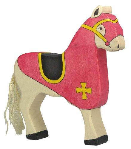 Holztiger Holztiger Tournament Horse (Red) - blueottertoys-HT80248