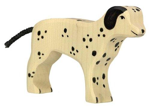 Holztiger (80062) Dalmatian Dog Toy Figure - wood Wooden Figures for open-ended play - Title: Default Title