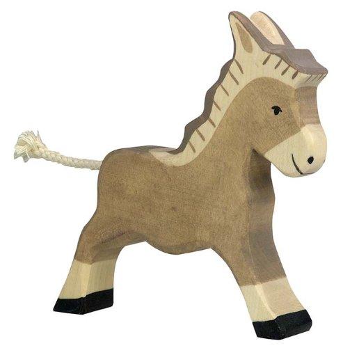 Holztiger Donkey Running Toy Figure - wood Wooden Figures for open-ended play - Title: Default Title