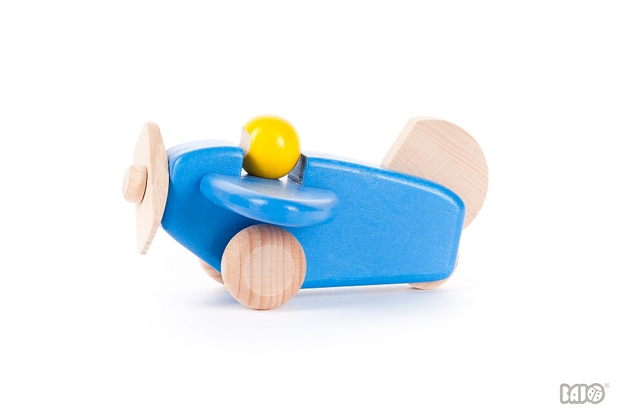 
                  
                    Bajo Colorful Wooden Airplane with Pilot by Bajo - blueottertoys-BJ42030B
                  
                