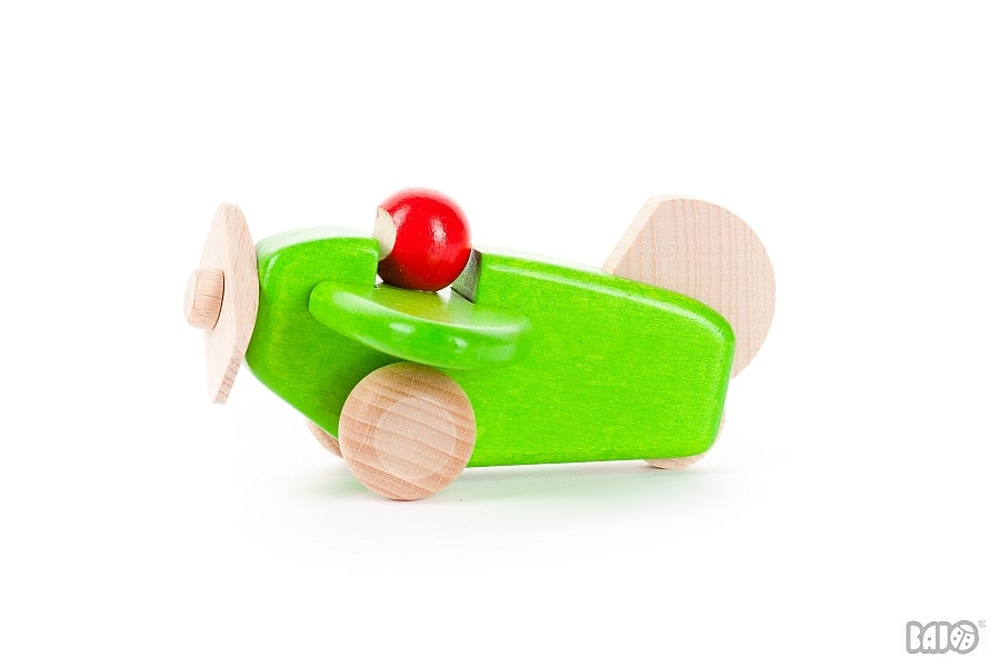 
                  
                    Bajo Colorful Wooden Airplane with Pilot by Bajo - blueottertoys-BJ42030G
                  
                