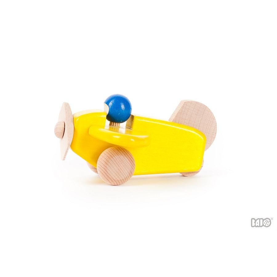 Bajo Colorful Wooden Airplane with Pilot by Bajo - blueottertoys-BJ42030Y