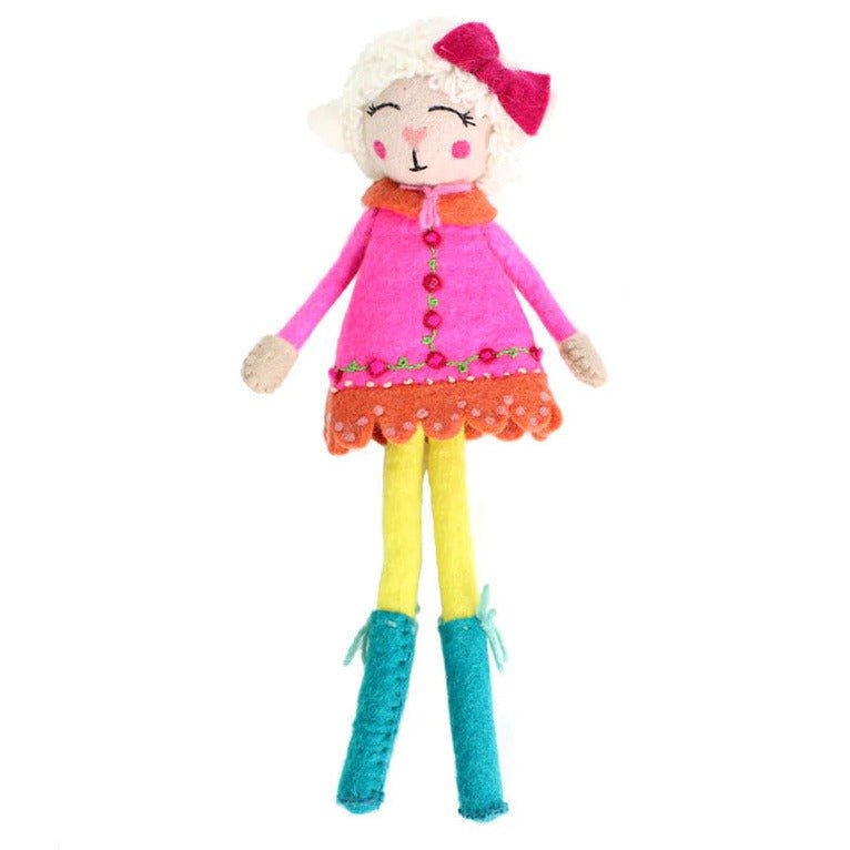 French Knot - Lulu the Lamb Doll - wool Dolls for open-ended play - Title: Default Title