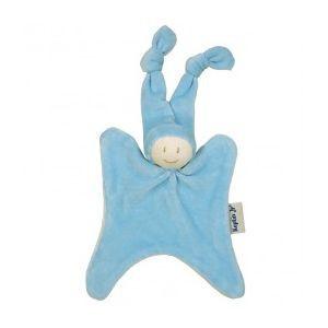 Organic Rattle Boyo Doll, Blue 7" - cotton, natural Dolls for open-ended play - Title: Default Title