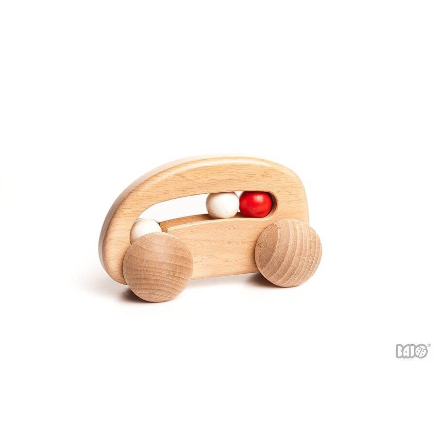 Wooden Car with Beads by Bajo - wood, natural Vehicles for open-ended play - Color: Natural