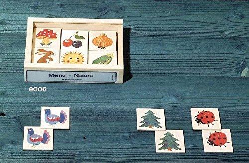 Atelier Fischer Wooden Nature Memory Game in Wooden Box (48 Tiles / 24 Matching Pairs) - wood Games for open-ended play - ...