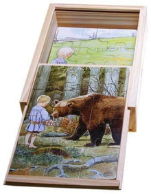 Elsa Beskow Wooden Puzzle in Box - wood Puzzles for open-ended play - Title: Default Title