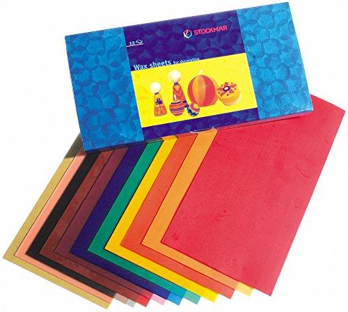 Stockmar Stockmar Decorating Natural Bees Wax Sheets 12 Assorted Colors - blueottertoys-MC85063200