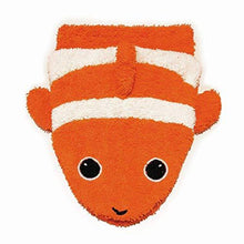 Organic Cotton, Washcloth Mitt Clownfish Puppet, Child Size - cotton Bath Toys for open-ended play - Title: Default Title