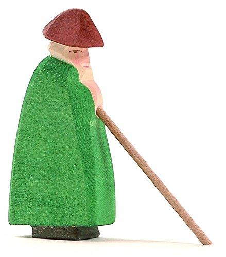 Ostheimer Shepherd With Staff - wood Wooden Figures for open-ended play - Title: Default Title