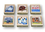Atelier Fischer Wooden Block Cube Puzzle in Wooden Case - Zoo Animals (9 Pieces) Atelier Fischer