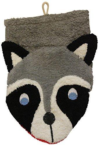Wash Mitt Raccoon Puppet by Large - cotton Bath Toys for open-ended play - Title: Default Title