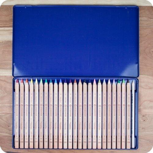 Mercurius Stockmar AMS Color Giants, Set of 24, Tin Case - wood Art Pencils for open-ended play - Title: Default Title
