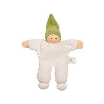 Nanchen Nanchen Organic Cotton Waldorf Rattle Doll "Nucki" - blueottertoys-Green