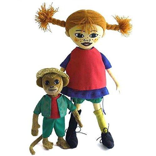 Pippi and Mr. Nilsson Doll Set | Baby Dolls with Monkey for open-ended play - Title: Default Title