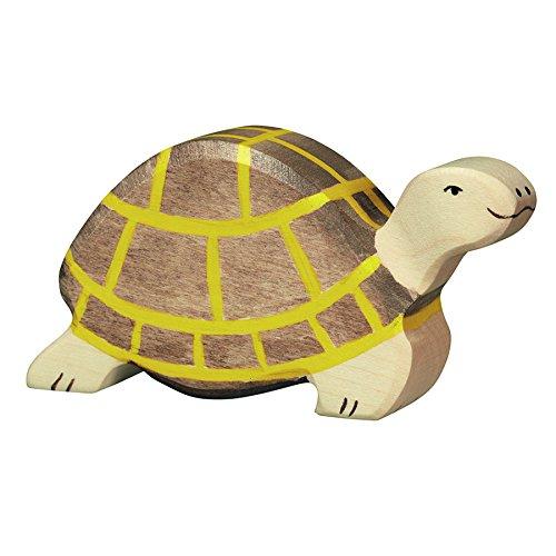Holztiger Turtle Toy Figure, Green - wood Wooden Figures for open-ended play - Title: Default Title