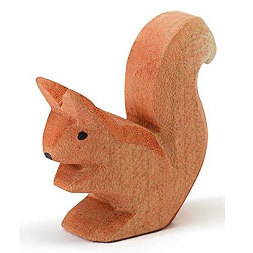 Ostheimer Sitting Squirrel - wood, natural Wooden Figures for open-ended play - Title: Default Title