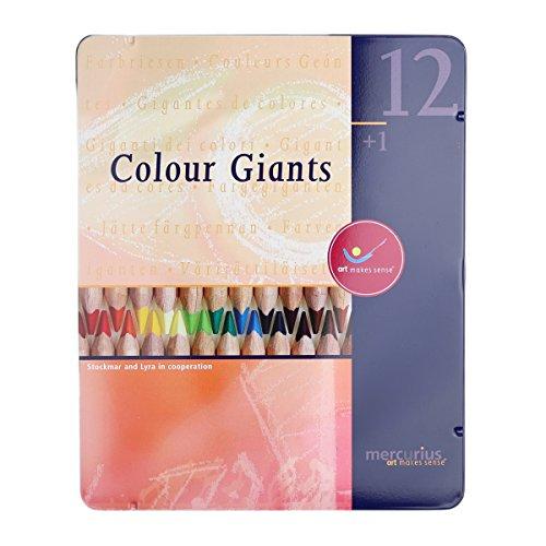 
                  
                    Mercurius AMS Color Giant Pencils, Set of 12 in Tin Case - wood Art Pencils for open-ended play - Title: Default Title
                  
                