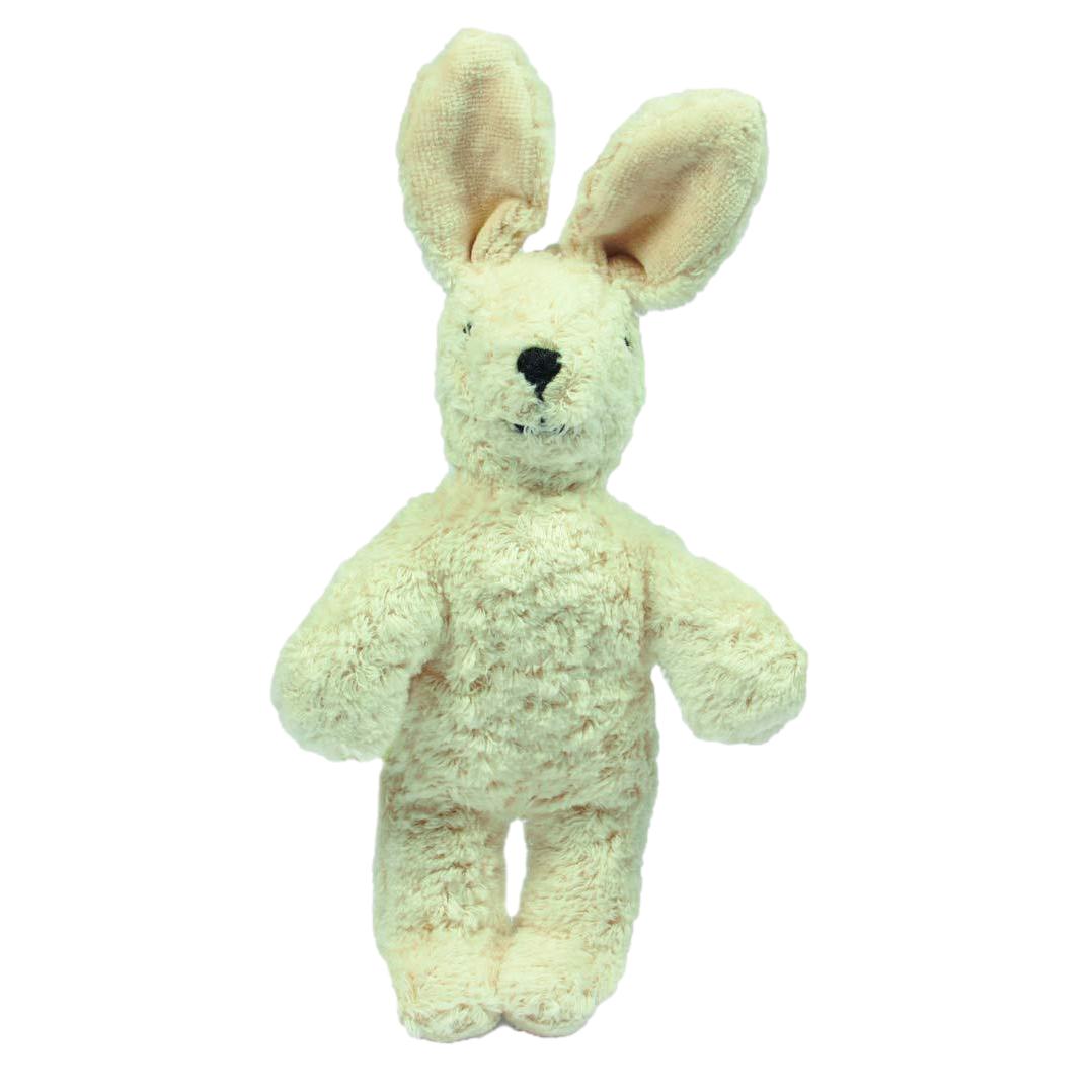 Senger Organic Cotton Baby Rabbit, 9", White - cotton, wool Stuffed Animals for open-ended play - Title: Default Title