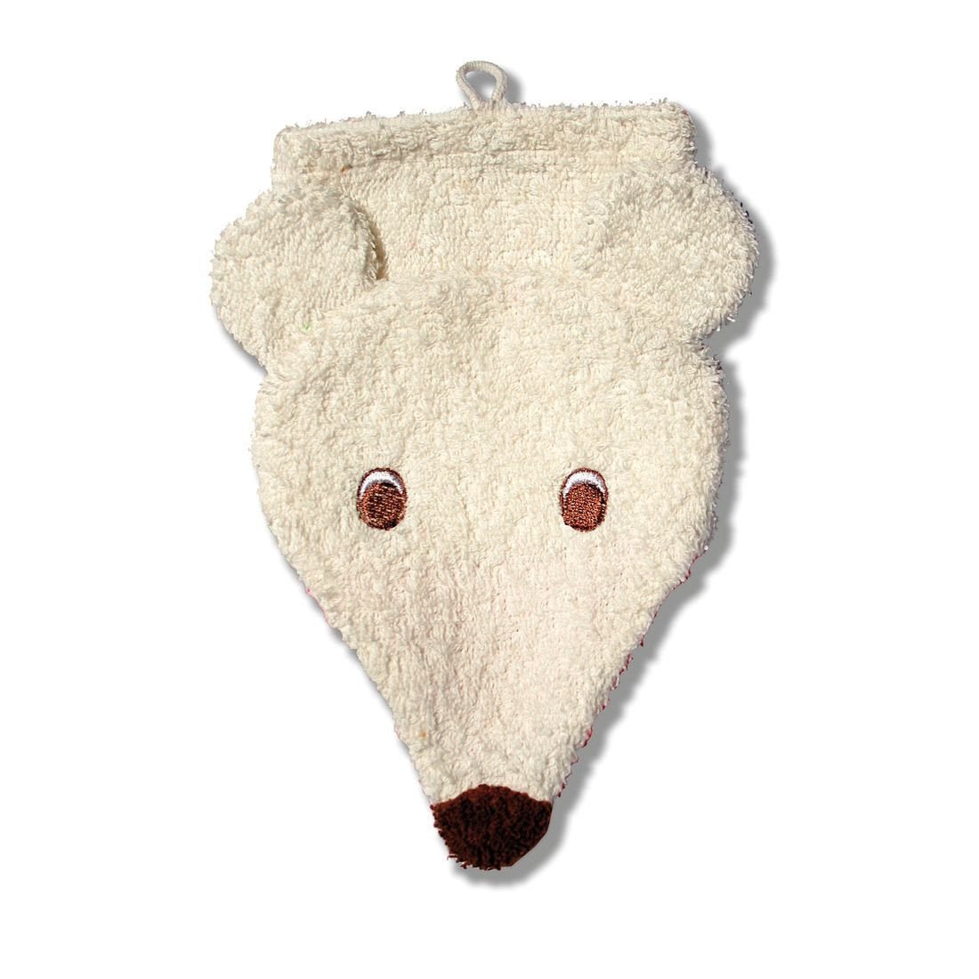 Washcloth Mitt--Polar Bear - cotton Bath Toys for open-ended play - Size: Child Size