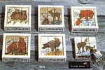 Atelier Fischer Wooden Block Cube Puzzle in Wooden Case - Wild Animals (9 Pieces) Atelier Fischer