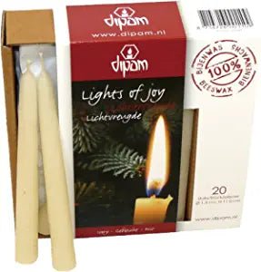 blueottertoys Dipam Beeswax Lights of Joy Christmas Tree Candles 4" (20 Pack) - blueottertoys-MC95102514